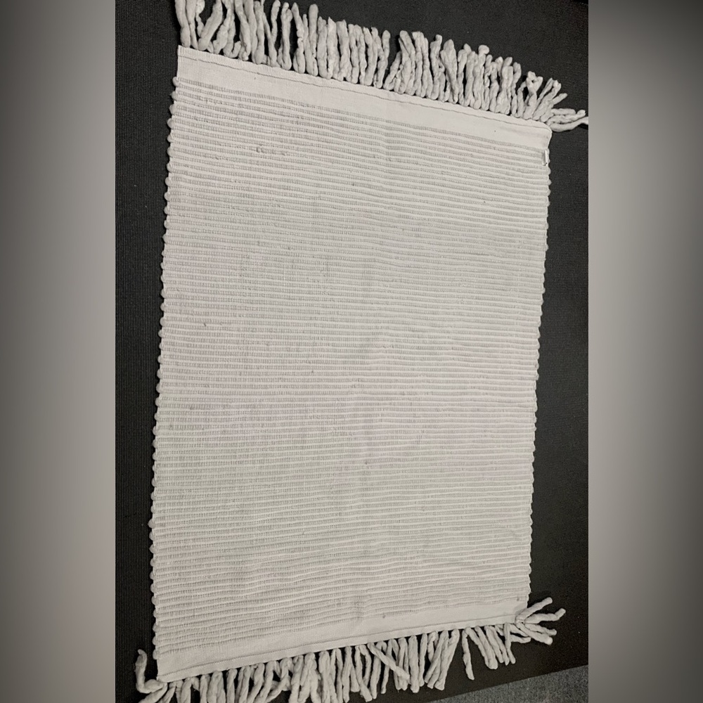RARE Restoration Hardware Gray Merino Wool Heavy Fringe Throw 50 x 70 - Picture 5 of 6